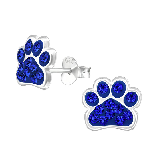 Simply Silver Paw Print Stud Earrings | Simply Be