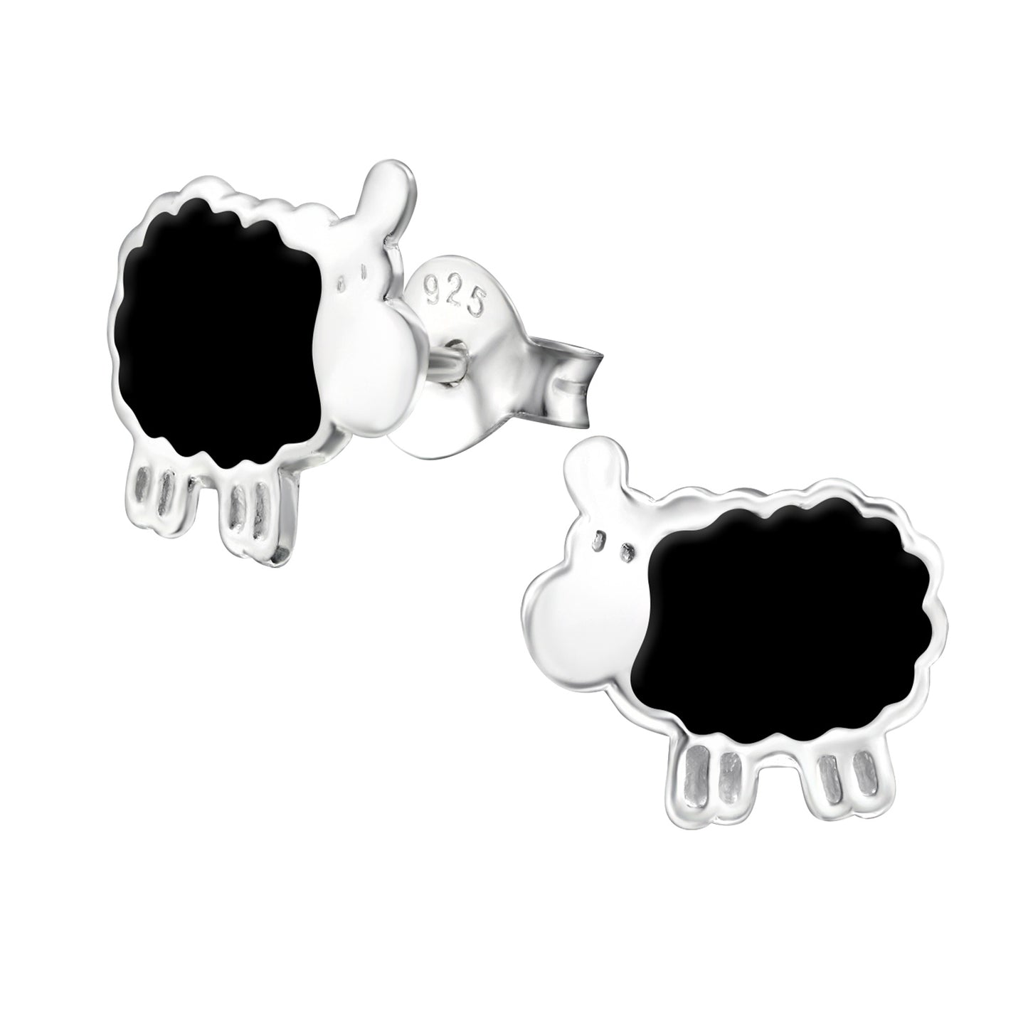 Bah Bah - Kids Sterling Silver Sheep Earrings