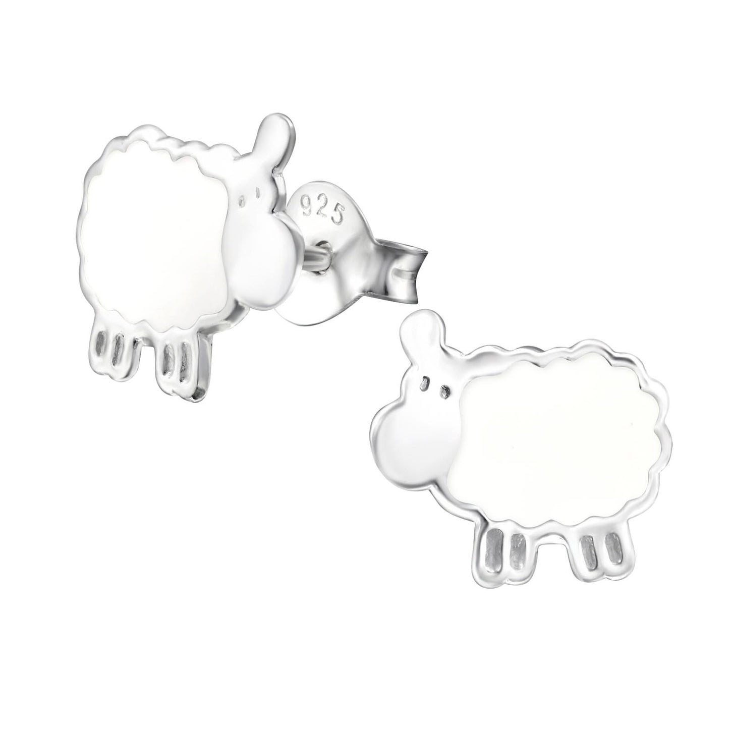 Bah Bah - Kids Sterling Silver Sheep Earrings