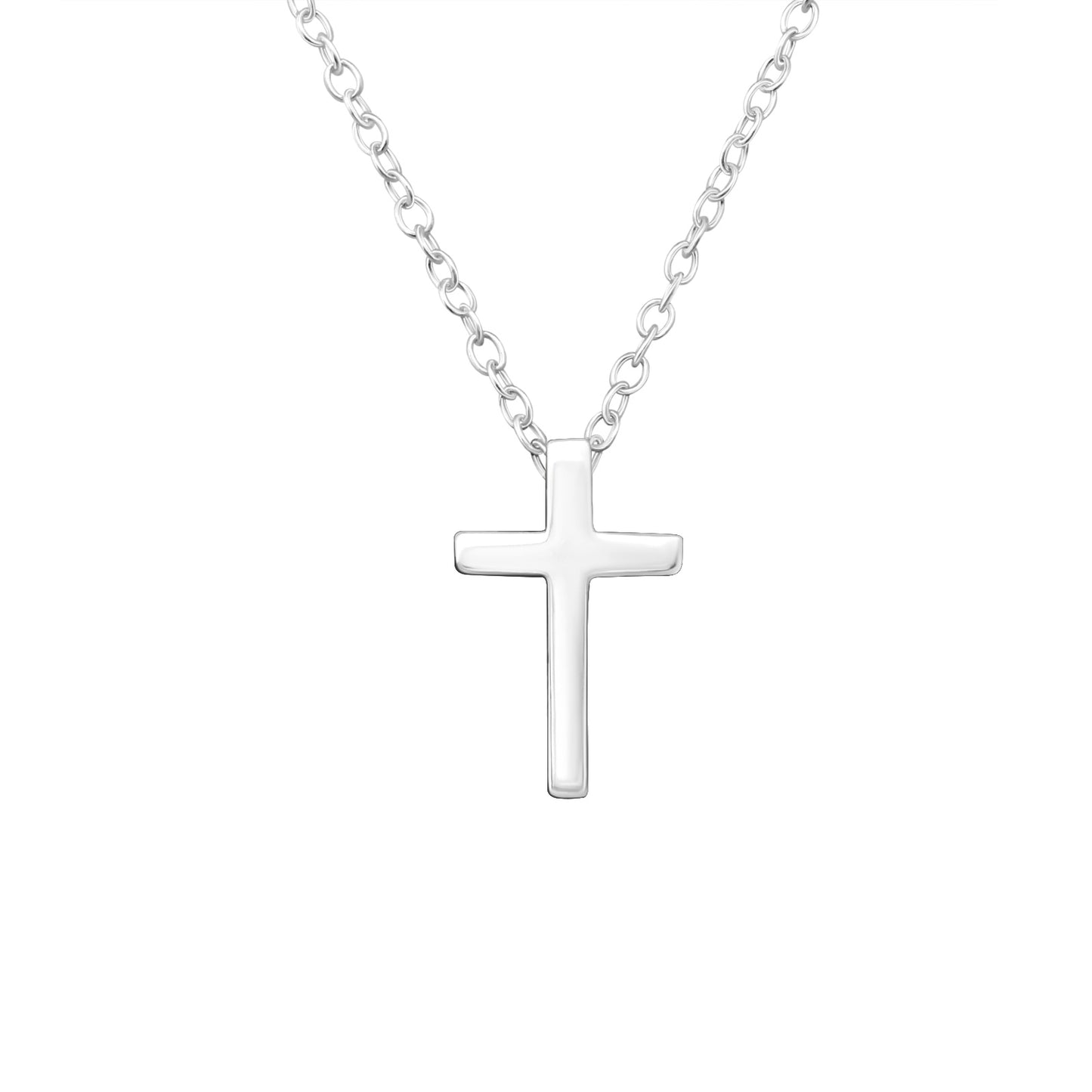 Dainty Sterling Silver Cross Necklace- Faith Pendant