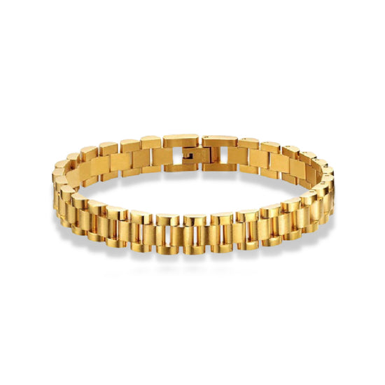 "The Waterproof Bracelet" - 18K Gold Plated Solid Stainless Steel Wristband 